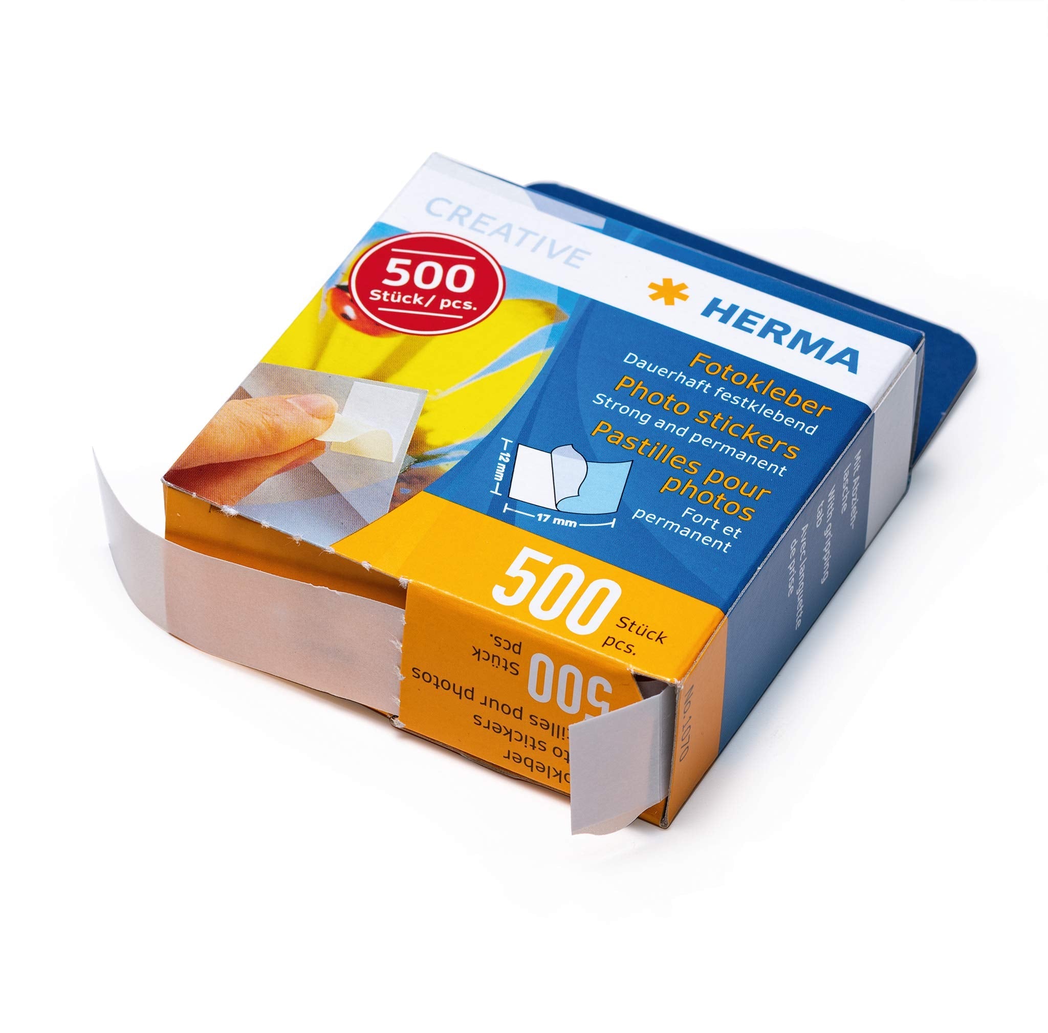 HERMA 9370 Photo Tapes, Pack of 20,000 Double-Sided Self-Adhesive Tapes for Albums, Scrapbooks, Guest Books, Adhesive Pads in Dispenser Box, White
