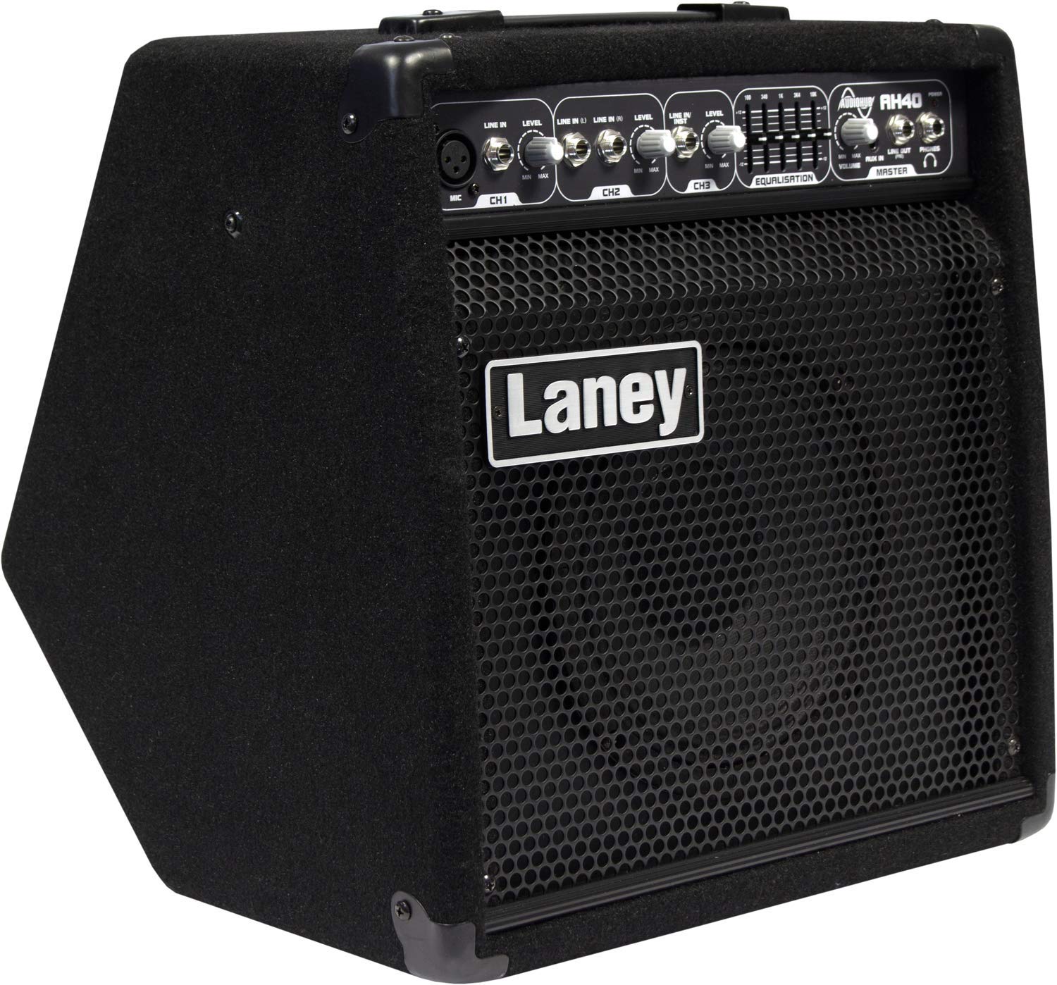 Laney AUDIOHUB Series AH80 - Multi-Input Combo Amp - 80W - 10 inch Woofer plus Horn, Black