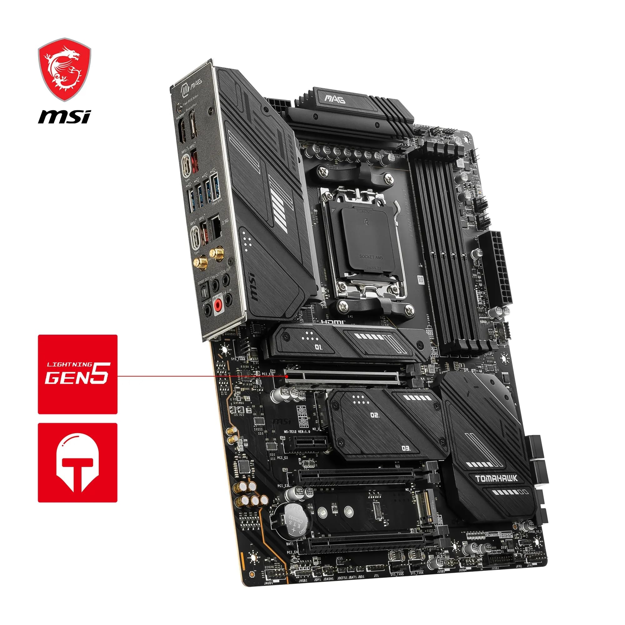MSI X670E GAMING PLUS WIFI Motherboard, ATX - Supports AMD Ryzen 9000 / 8000 / 7000 Series Processors, AM5 - 80A SPS VRM, DDR5 Memory Boost 7800+ MHz/OC, PCIe 5.0 x16, M.2 Gen5, Wi-Fi 6E