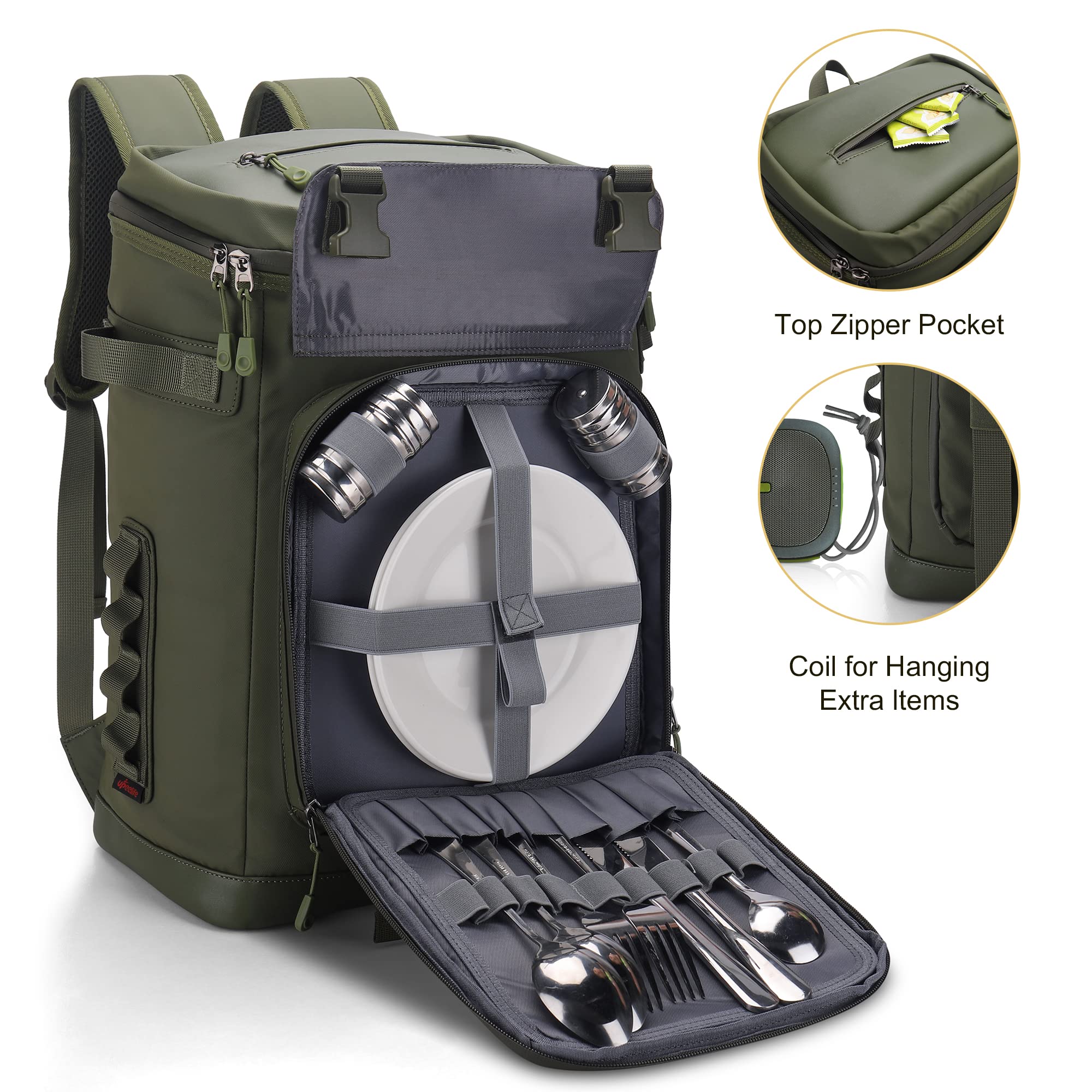 Upeelife Insulated Backpack Cooler Picnic Backpack, Cool Bag Rucksack Cooler Backpack