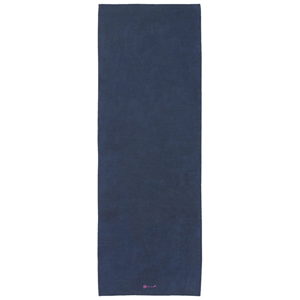 Gaiam Grippy Non Slip Yoga Mat Towel - Fast Drying Towel - Ideal for Hot Yoga - Microfiber and Machine Washable - Grip Backing - Vivid Blue/Fuchsia -