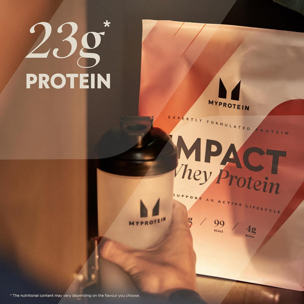 Impact Whey Protein Powder – Chocolate Smooth Flavour 1kg, 23g of Protein per Serving 33 Servings