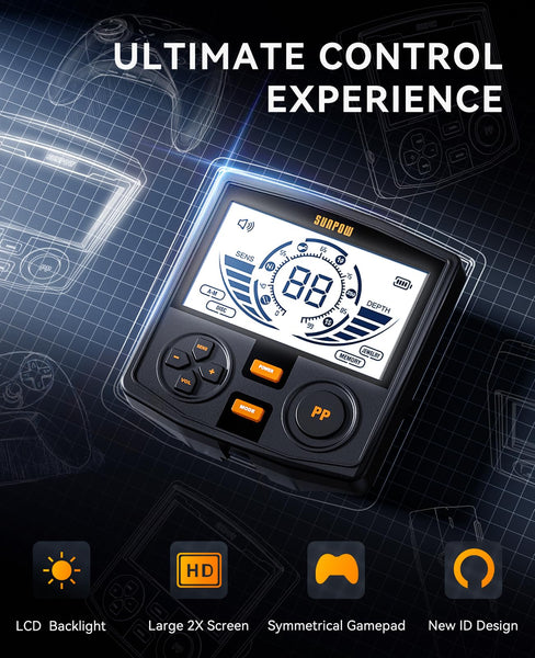 SUNPOW Metal Detector for Adults Professional, High-Tech with DSP Chip and Structure, 3 Pieces Custom, 30cm Waterproof Coil, 2 x LCD Display, 5 Modes, Adjustable Length (50 cm - 150 cm), Stable Spiral