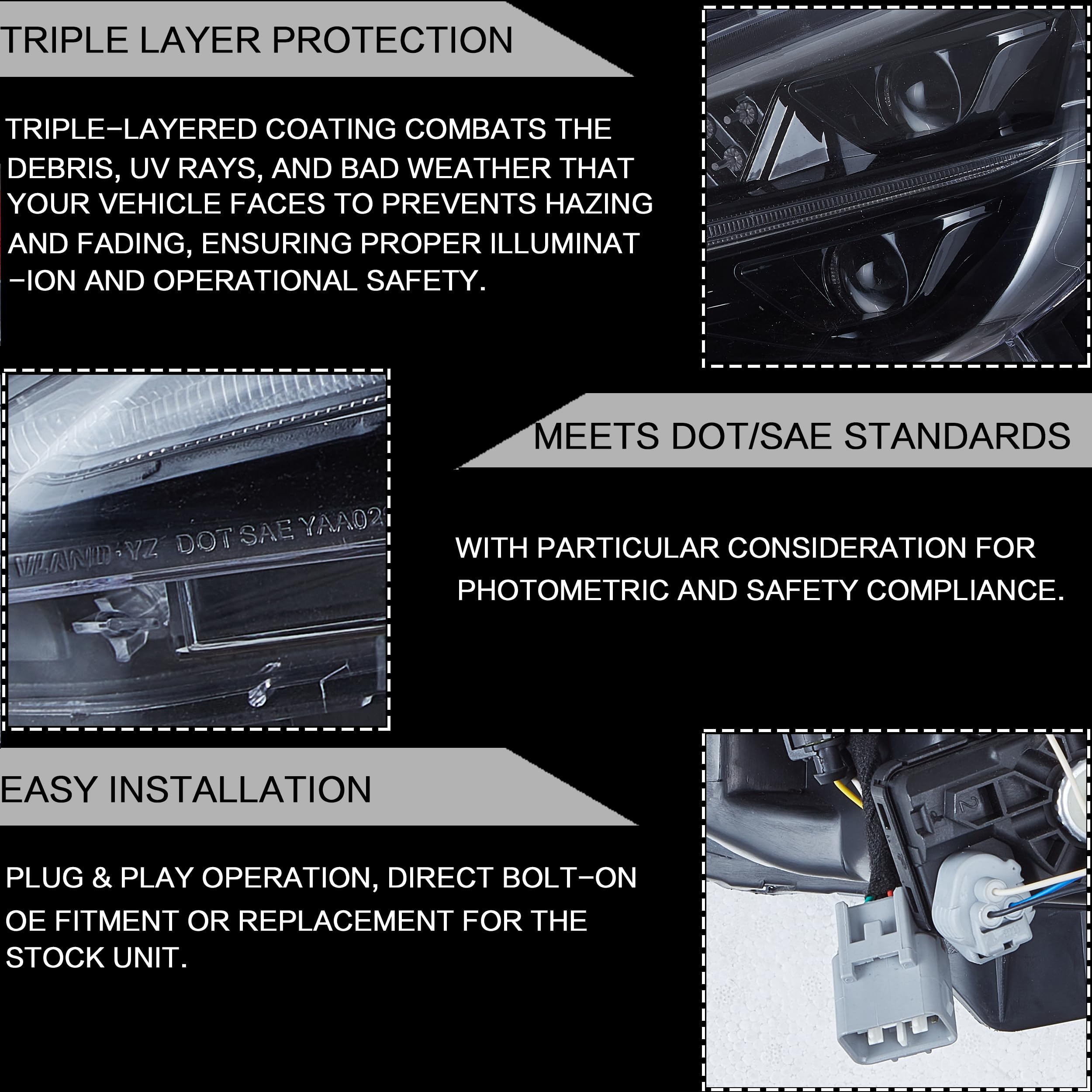 VLAND LED Tail Lights Compatible with Toyota 86 GT86 2012-2020/Subaru BRZ 2013-2020/Scion FR-S 2013-2020, Full LED Rear Light with Sequential Indicator, Red White Lens