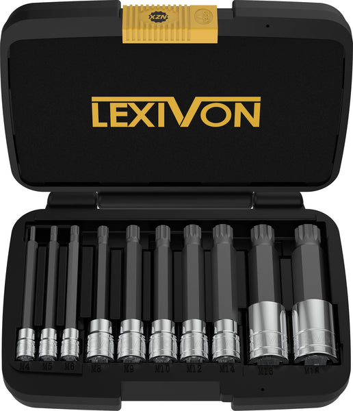 LEXIVON Master HEX Bit Socket Set, Premium S2 Alloy Steel | Complete 32-Piece, SAE and Metric Set | Enhanced Storage Case (LX-144)