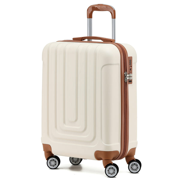 Flight Knight Premium Lightweight Suitcase - Built-in TSA Lock - 8 Spinner Wheels - ABS Hard Shell Check in Highly Durable Luggage - Medium - 67x45x26cm