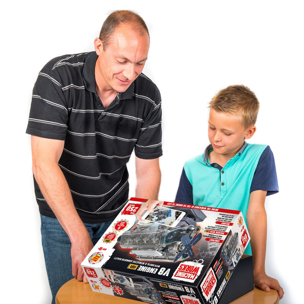 Machine Works Build Your Own Porsche 911 Boxer Engine Toy - Replica Model Building Kit - Features Sounds and Illumination, 280+ Pieces, 10+ Years