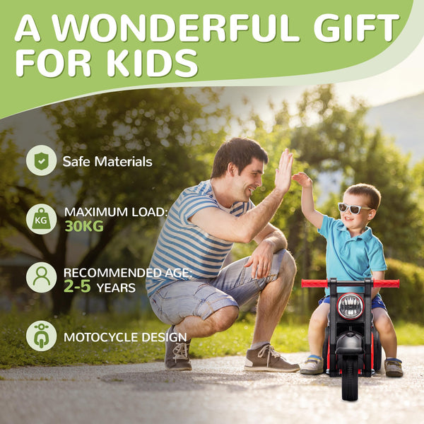 AIYAPLAY Kids Ride On Car, Foot To Floor Sliding Baby Car, Push Along Car with Music, Bubble, for Toddler from 2 to 5 Years Old - Cream White