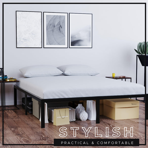 Dreamzie Super King Bed Frames Metal 180x200 with Storage 41cm Sturdy and 20min Easy Assembly Bed Frames - Large Storage with 41cm Height