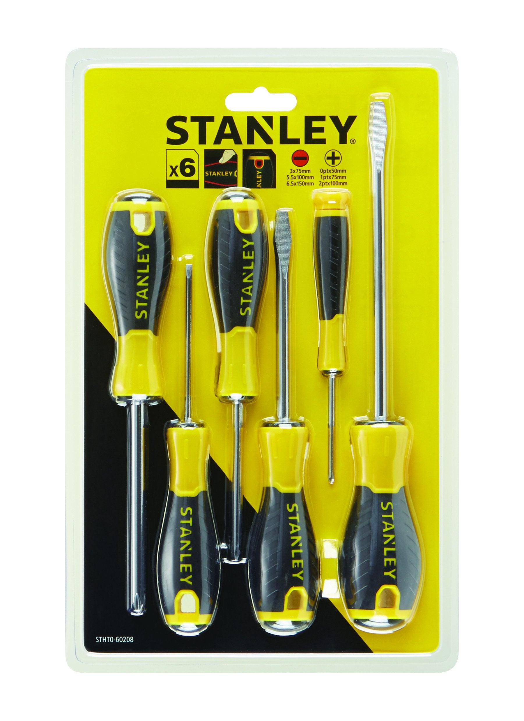 STANLEY STHT0-60210 Essential Screwdriver Set - Yellow (8-Piece)