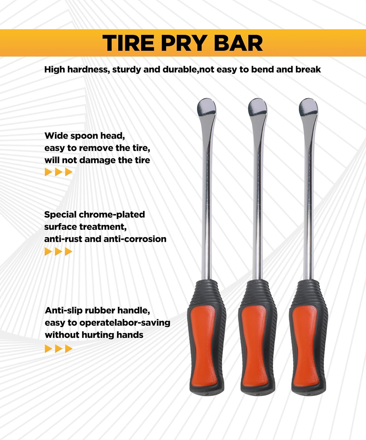 Flaconi Motorcycle Tire Spoons,Tire Changing Kit,Tire Tools for Changing Tires,Bicycle Tire Lever,Tyre Changer Set with 3 Rim Protector,Fit for Motorcycle,Bicycle,Cart,Scooter,Dirt Bike,Lawn Mower,Car