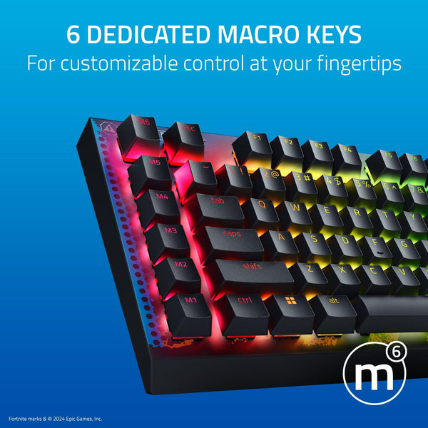 Razer BlackWidow V4 X Minecraft Edition - Mechanical Gaming Keyboard - Chroma RGB (Green Mechanical Switches, 6 Dedicated Macro Keys, Doubleshot ABS Keycaps) US Layout | Minecraft