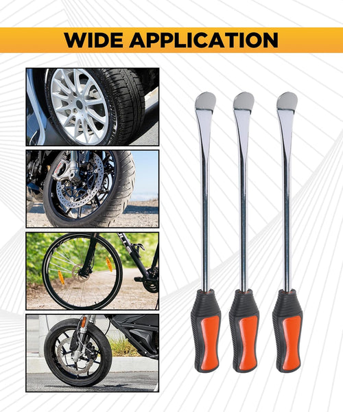 Flaconi Motorcycle Tire Spoons,Tire Changing Kit,Tire Tools for Changing Tires,Bicycle Tire Lever,Tyre Changer Set with 3 Rim Protector,Fit for Motorcycle,Bicycle,Cart,Scooter,Dirt Bike,Lawn Mower,Car