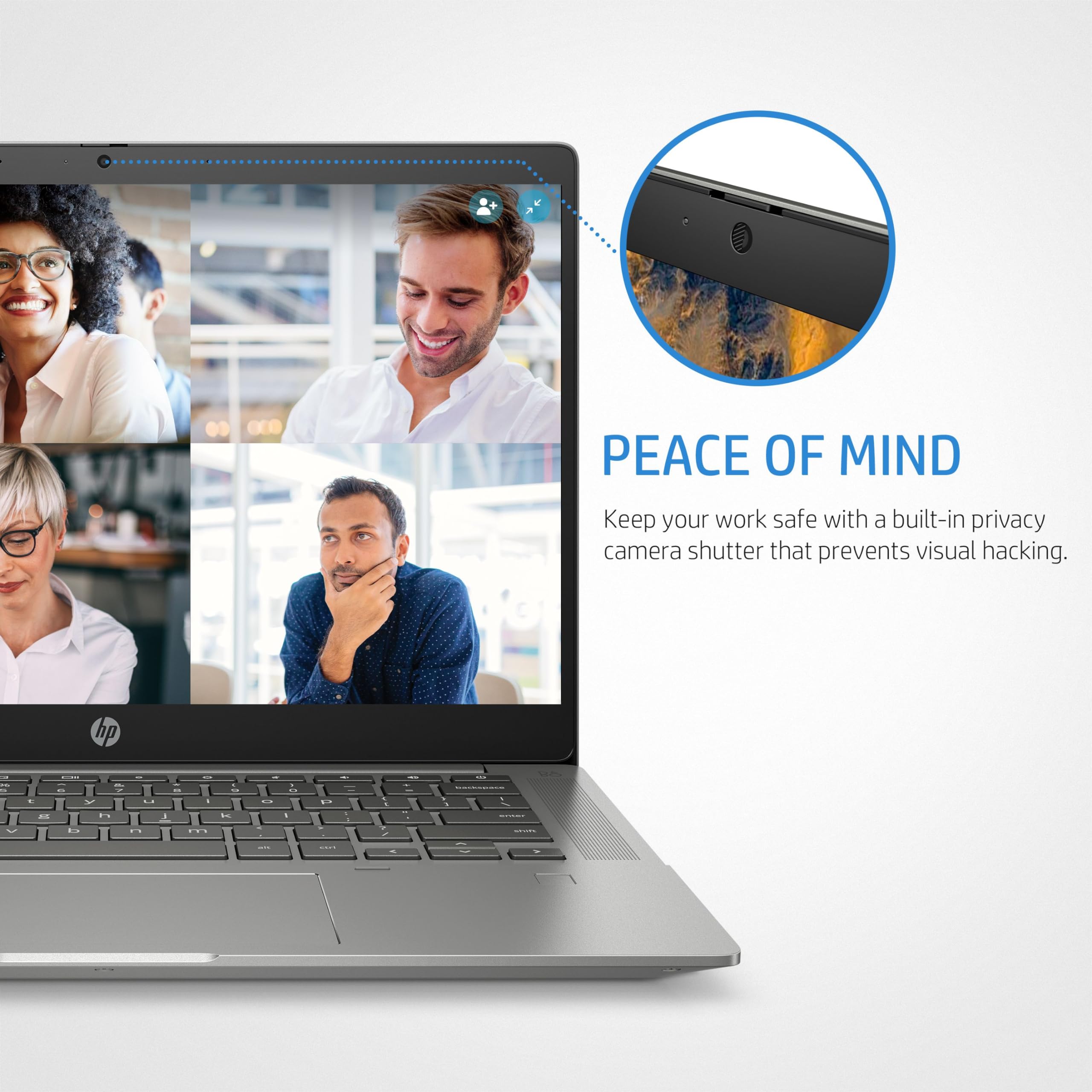 HP Chromebook 14" | Intel Processor N100 Processor| 4 GB RAM | 128 GB Flash Storage | Intel UHD Graphics | HD Display | Up to 12hrs battery | Chrome OS | Dual Speakers | Glacier Silver | 14a-nf0002sa