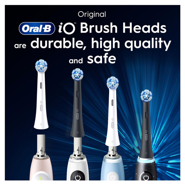 Oral-B iO Ultimate Clean ORIGINAL Electric Toothbrush Head, Oral B Electric Toothbrush Heads, Twisted & Angled Bristles for Deeper Plaque Removal, Pack of 8, Suitable for Mailbox, White