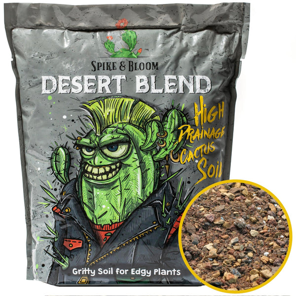 High Drainage Cactus Soil Potting Mix with Mycorrhizal Fungi - 8 Pounds / 4 Quarts of Soil for Succulents and Cactus - Slightly Acidic, Gritty Soil
