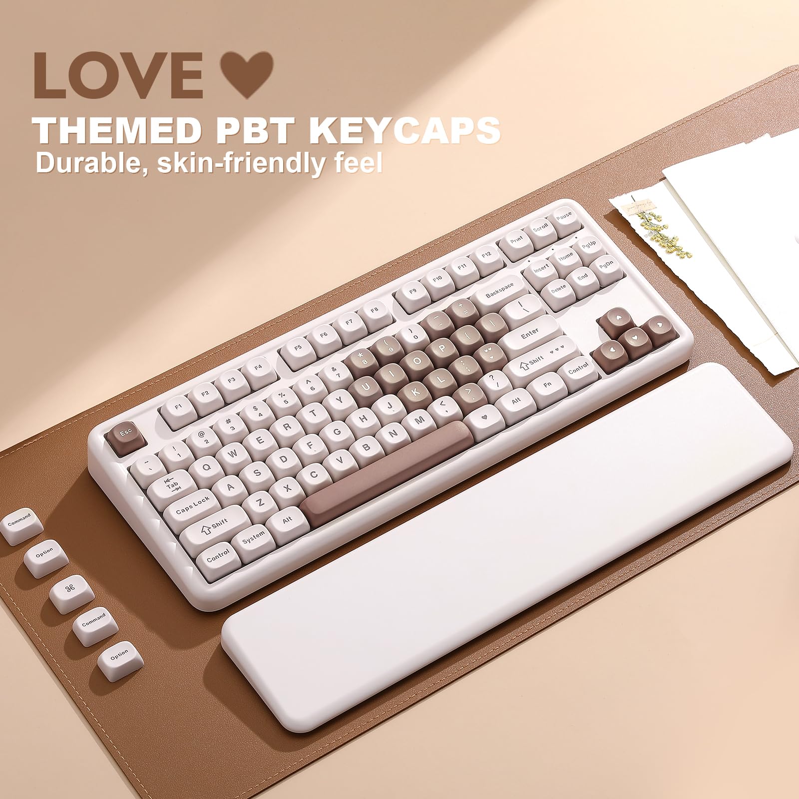 YUNZII B87 Wireless Mechanical Keyboard,QMK/VIA Software Custom Gaming,Gasket RGB Keyboard with Cute MOA Keycaps,Wrist Rest,BT5.0/2.4G/USB-C NKRO for Win/Mac (butter, milk v2 linear)