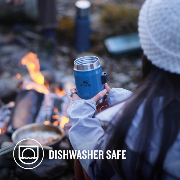 Stanley Classic Legendary Food Jar 0.4L With Spork - Keeps Cold For 7 Hours - BPA-Free Stainless Steel Soup Flask - Leakproof - Dishwasher Safe - Rose Quartz