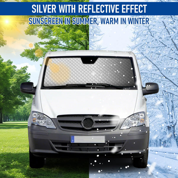 MaxAwe 8Pcs Internal Thermal Blind Set Fits for VW T5/T6 LWB, Luxury Sunshade Wrap Cover Kit, Window Front Screen Cover, Summer Uv Sun Blind & Winter Insulation Cover for VW Campervans & Motorhome