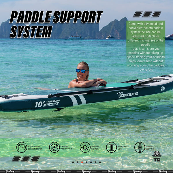 TIGERXBANG Stand Up Paddle Boards 10'6" x 32" x 6"丨10' x 31" x 6" with Premium SUP Board Accessories, Inflatable Paddle Boards for Adults/Kids Stand Up PaddleBoarding