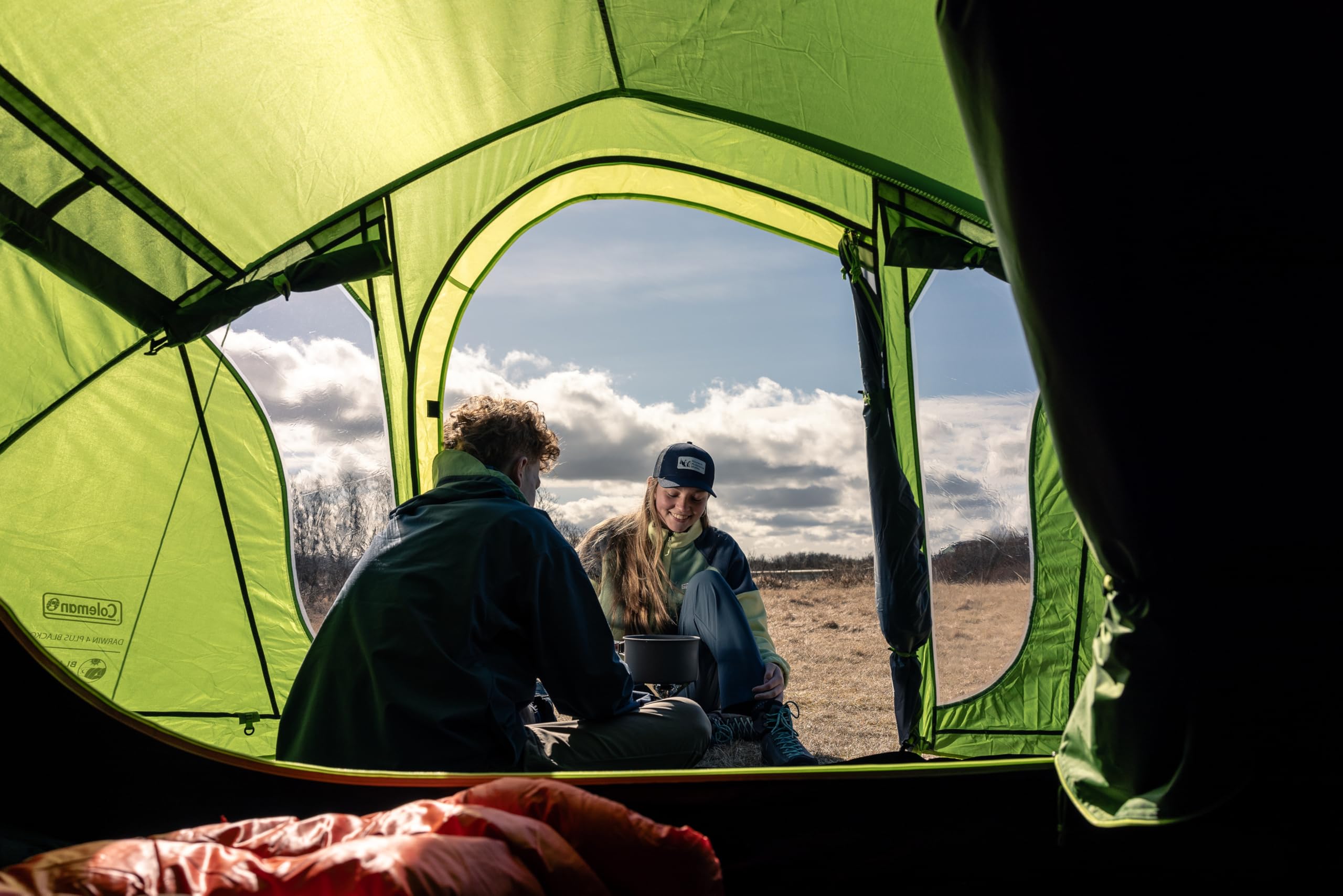 Coleman Tent Darwin 2-4 Person | Compact Lightweight Dome Tent | Models with Darkened Bedroom | Camping, Festival and Hiking Tent | 4500mm Waterproof | with Sewn-in Groundsheet