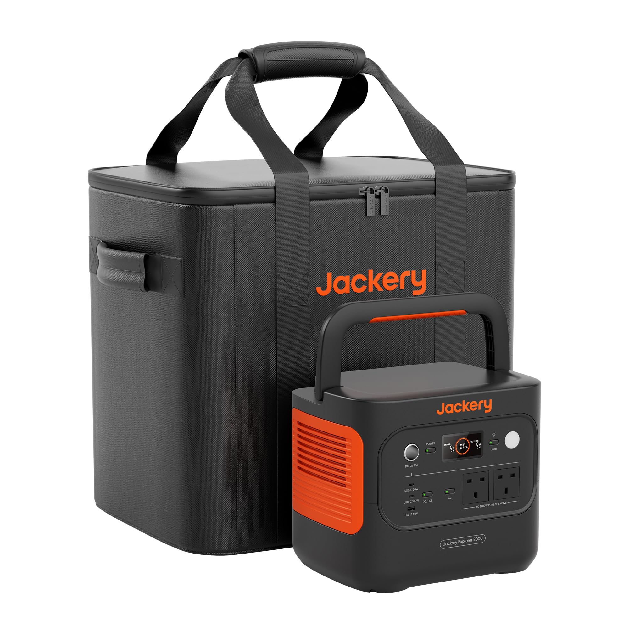 Jackery Explorer 2000V2 Portable Power Station (2024 New) + 2x 200W Solar Panels, 2040Wh LiFePO4, 2000W AC & 100W USB-C Output, 1-Hour Fast Charge, Solar Generator for Camping & Backup