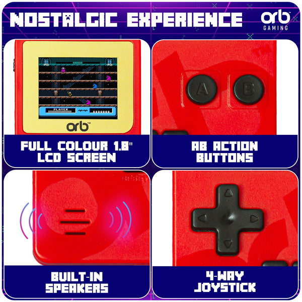 Official Atari Cartridge Handheld Mini Arcade Console with 3 Games - Pong Sports, Asteroids & Missle Command, 2" Colour Screen, Keyring, Retro Gaming Console Gift for Him and Her