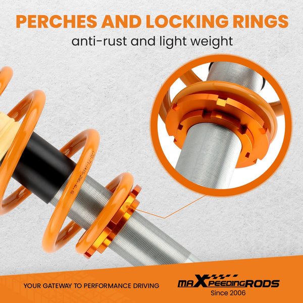maXpeedingrods Coilovers Shock Absorbers for Audi A4 B6/for B7 8E 2WD for Quattro 2001-2008 Adjustable Height