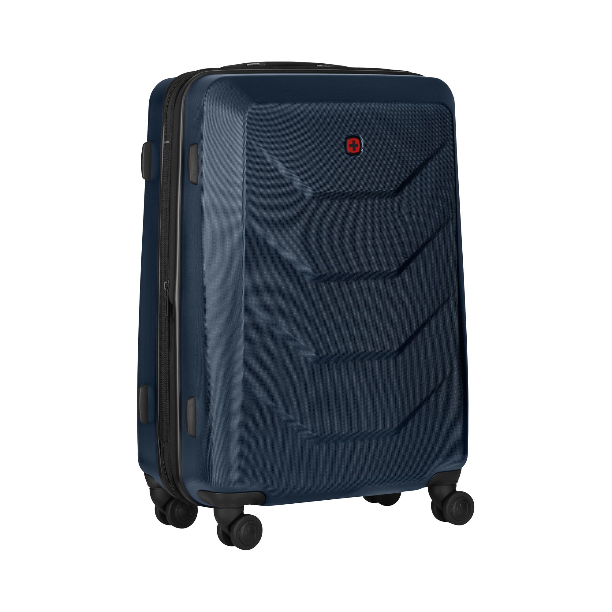 Wenger Prymo Medium hardside case with 4 Wheels, mid-Sized, 59 (67) L, Hardshell, Security Lock, for Men and Women, Travel or Vacation, Black, 612537