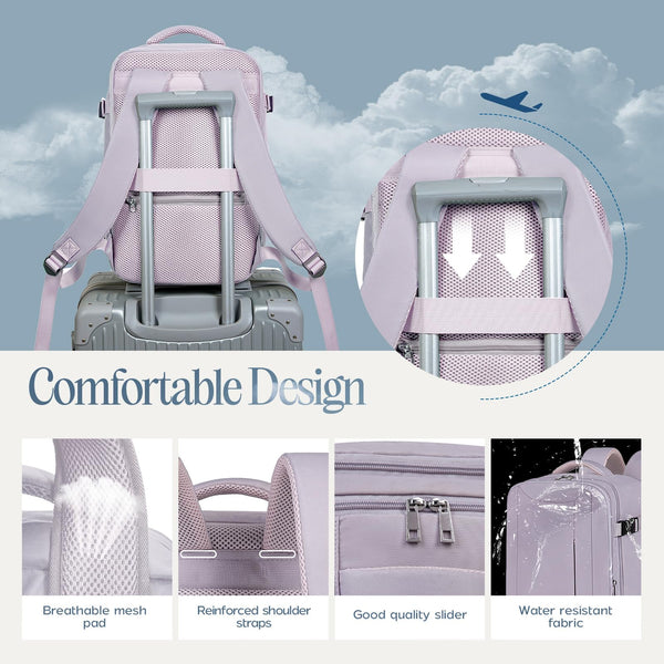 Xkdoai for Ryanair Cabin Bags 40x20x25, Travel Backpack with TSA Approved Clear Bag, Travel Bag Underseat Carry-ons Hand Luggage Bag for Travelling Casual Daypack for Ryan Air Plane