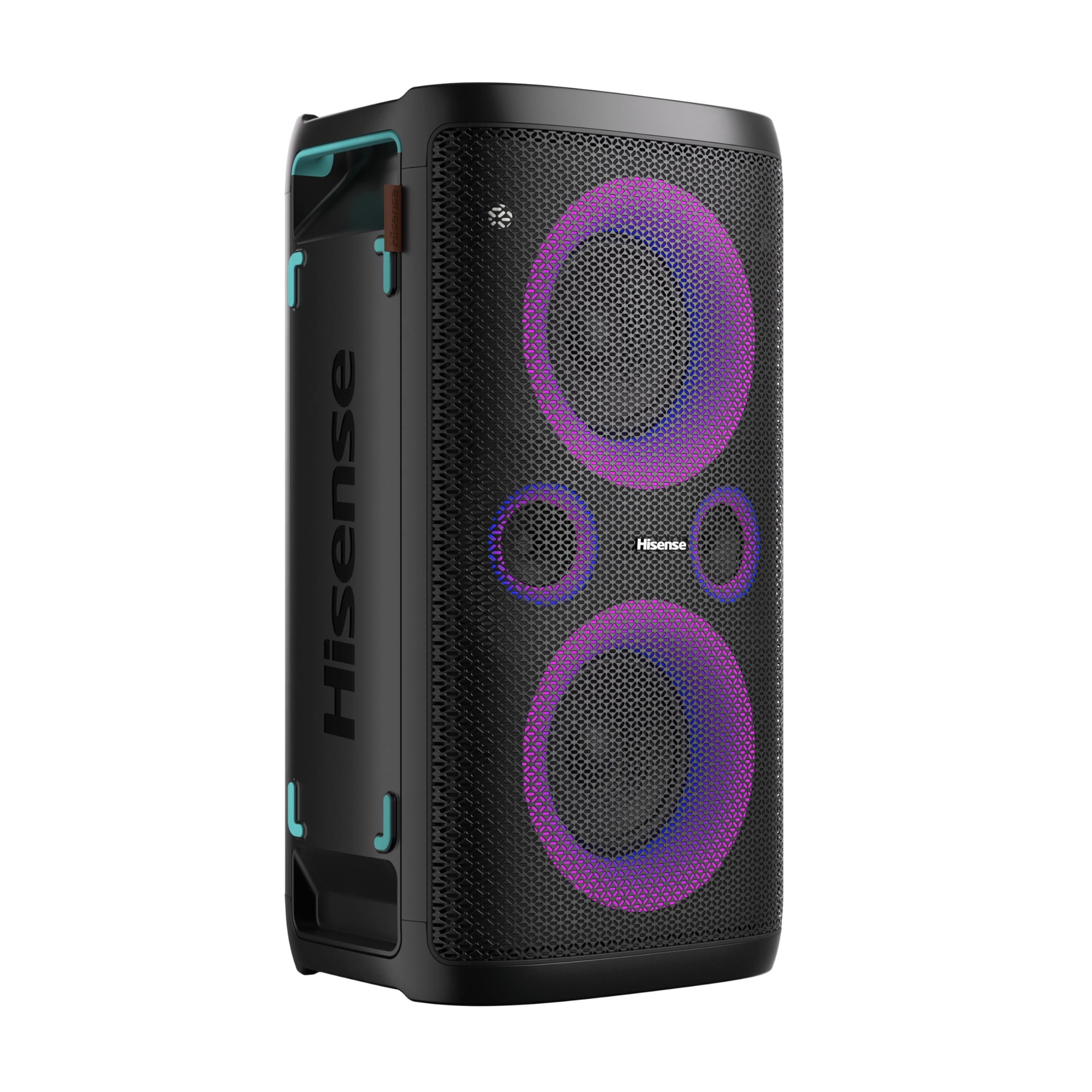 Hisense PARTY STORM, 300W Max Audio Power,15 Hrs long playtime,Karaoke Mode,Lighting effects, Wireless charge the phone, IPX4 Waterproof, Bluetooth 5.0