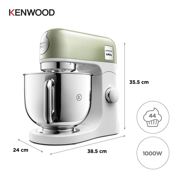 Kenwood kMix Editions KMX760API Kitchen Machine, 5 l Stainless Steel Bowl, Safe-Use Safety System, Metal Casing, 1000 Watts, incl. 3-Piece Patisserie Set and Splash Guard, Apricot Pink