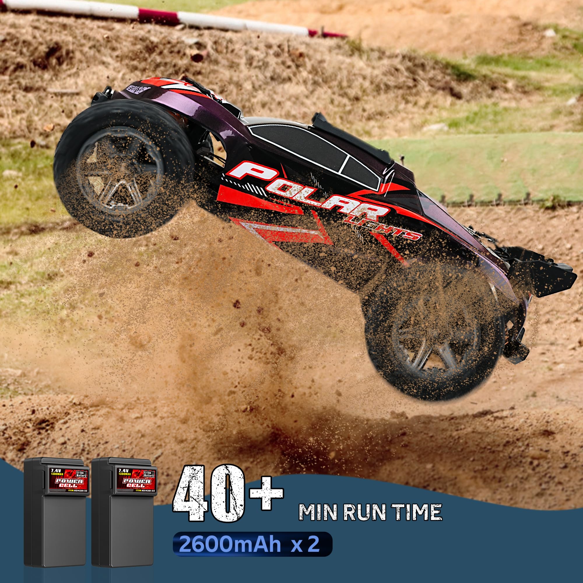 JOYTREKY Remote Control Cars 1:18 Scale High Speed RC Car 40KM/H 4WD Off-Road RC Cars For Adults 2.4GHz Gift for Boys Adults 2 Batteries Included