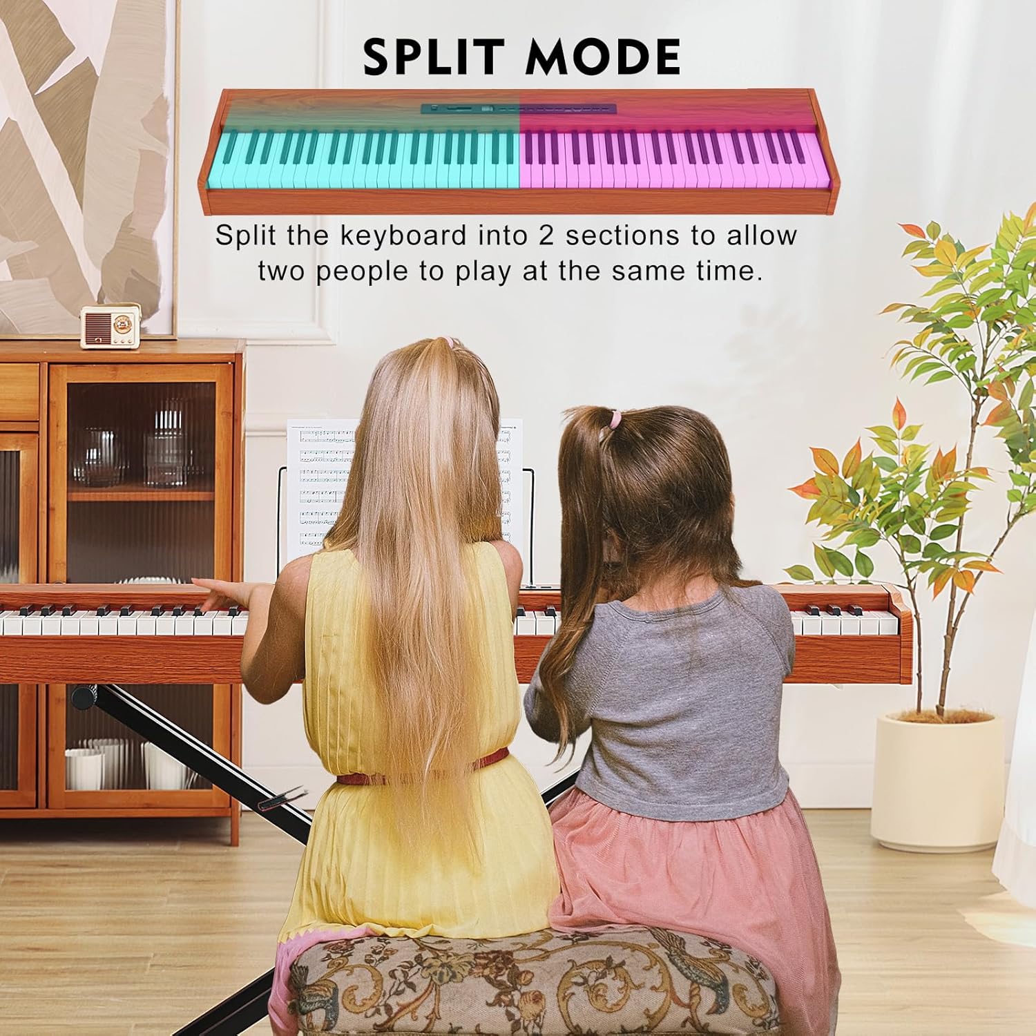 MUSTAR Digital Piano 88 Weighted Keys Hammer Action, Full Size 88 Key Piano Keyboard Weighted, Electric Keyboard Piano with Bluetooth Connection, Portable Case, Sustain Pedal, White