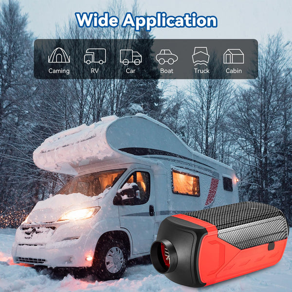 Redriver 8KW Diesel Heater 12V/24V Parking Fuel Heater, Night Air Heater with Premium Silencer, Upgrade Smart Remote Control For Truck, Boat, Car Trailer, Motorhomes, Campervans, Caravans