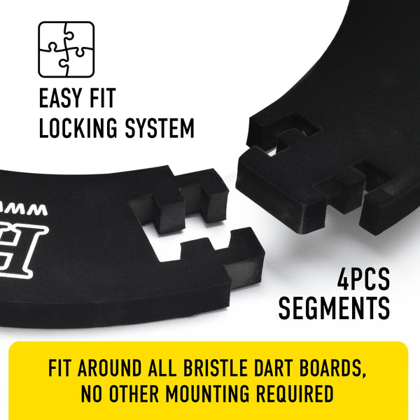 Harrows Dart Board Surround Ring I Dartboard Surround 4pcs I Easy Assembly Dart Surround I Wall Protector Extra 720mm Protection I Double Side for