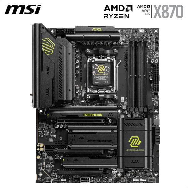 MSI X670E GAMING PLUS WIFI Motherboard, ATX - Supports AMD Ryzen 9000 / 8000 / 7000 Series Processors, AM5 - 80A SPS VRM, DDR5 Memory Boost 7800+ MHz/OC, PCIe 5.0 x16, M.2 Gen5, Wi-Fi 6E