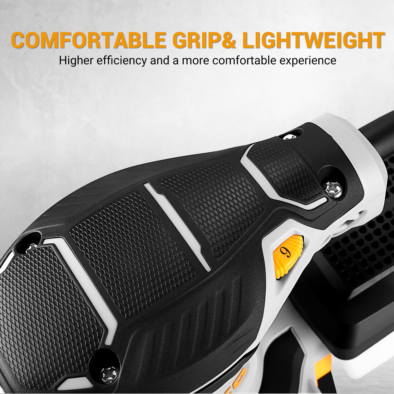 DEKOPRO Random Orbit Sander 300W with 16Pcs Sandpapers, 6 Variable Speed 14000RPM, 125MM Hand Electric Tool, High Performance Dust Collection System, Fit for Woodworking/Sanding