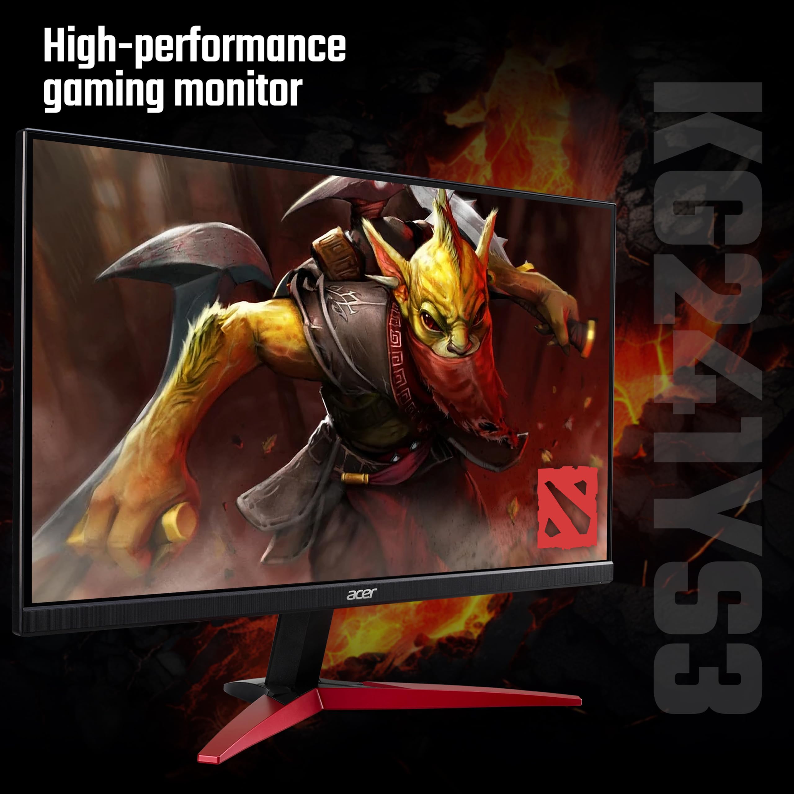 Acer Nitro KG241Y S3 24-inch Gaming Monitor - VA Panel, 1920 x 1080, 4ms, 180Hz, FreeSync Premium, HDR 10, DP, HDMI