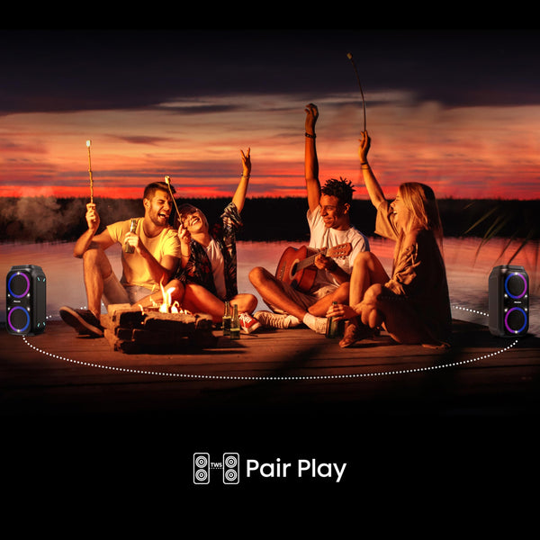 Hisense PARTY STORM, 300W Max Audio Power,15 Hrs long playtime,Karaoke Mode,Lighting effects, Wireless charge the phone, IPX4 Waterproof, Bluetooth 5.0