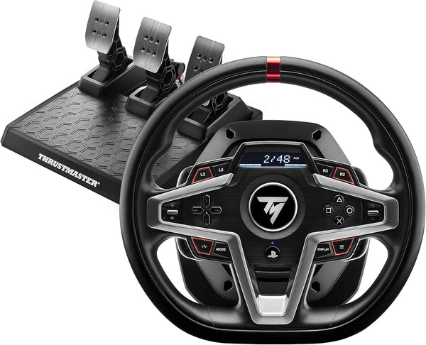 Thrustmaster T248 - High-Performance Racing Wheel and Pedal Set with Force Feedback for PlayStation 5, PlayStation 4, and PC