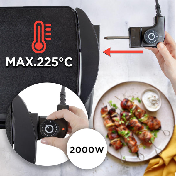 Duronic GP20 Teppanyaki Grill Electric BBQ Grill Indoor BBQ Grilling for Party Teppanyaki Grills Indoor Barbecue Grills Electric Griddle Hot Plate