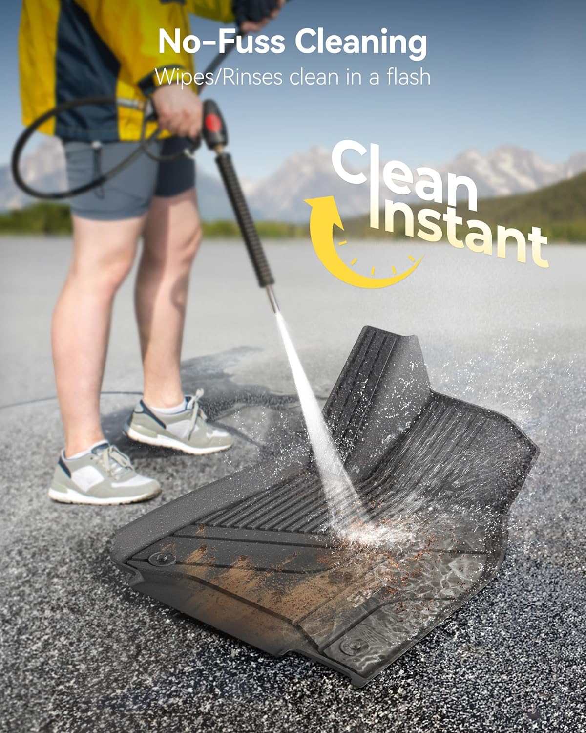 3W Floor Mats & Boot Liner Fit for Tesla Model Y 2021-2024 2025, All Weather TPE Pet Friendly Floor Liner Boot Mats, Heavy Duty Waterproof Easy Clean Tesla Accessories (6 PCS Not for Model Y Juniper)