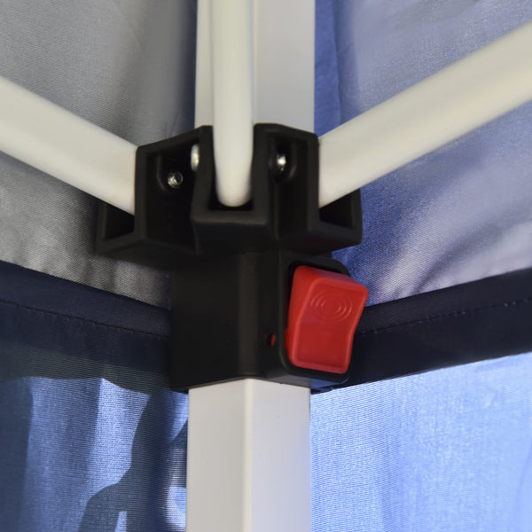 Outsunny 3 x 3(m) Pop Up Gazebo, Water and UV Resistant Party Tent Camping Canopy Marquee with Carry Bag, Blue