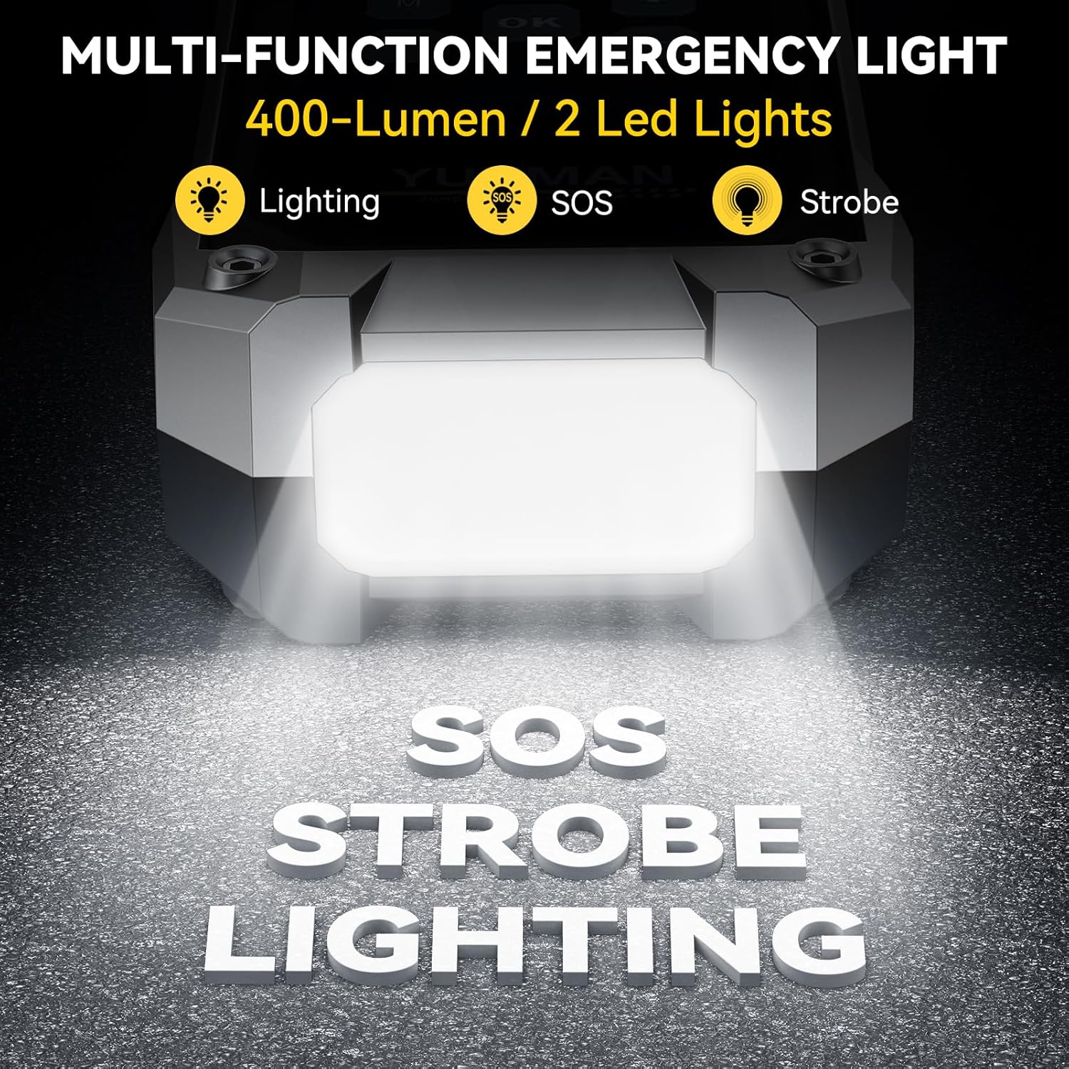 Jump Starter Power Pack with Air Compressor, 7000A 150PSI Portable Car Battery Booster (All Petrol/10L Diesel), 12V Car Jump Starter Power Bank with Jump Leads, LCD Screen, 2 LED Light