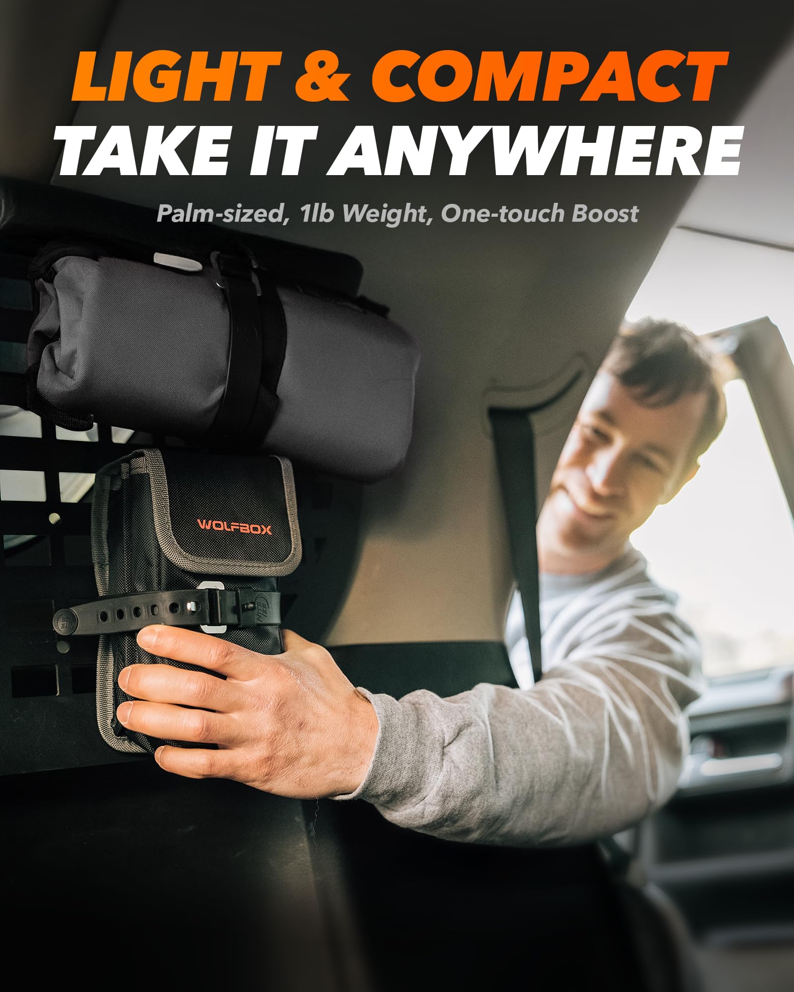 WOLFBOX 4000A Jump Starter Power Pack, 12V Car Battery Booster Jump Starter with 65W Quick Charger, 24000mAh Battery Booster Pack (10L Gas 10L Diesel Engine) with LED Light, Jump Pack, Jump Leads