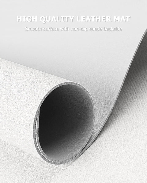 MOLMO Non-Slip Desk Mat, Waterproof Desk Pad Table Protector, Easy Clean Laptop Mat Large Mouse Pad Leather Writing Mat with Suede for Office /Home/Decor (Light Green, 60 x 35 cm)