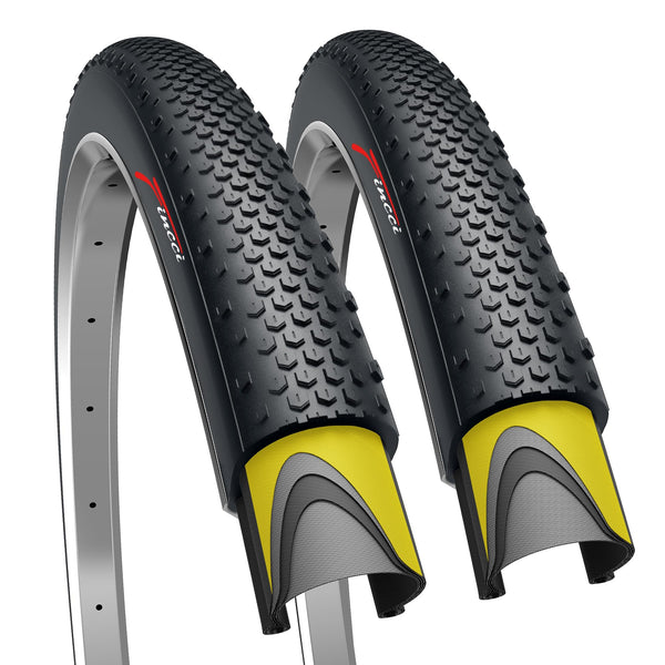 Fincci 700 x 38c Foldable Tyre 40-622 with 1mm Antipuncture Protection for Gravel Cycle Electric Cyclocross MTB Cross Hybrid Bike Bicycle