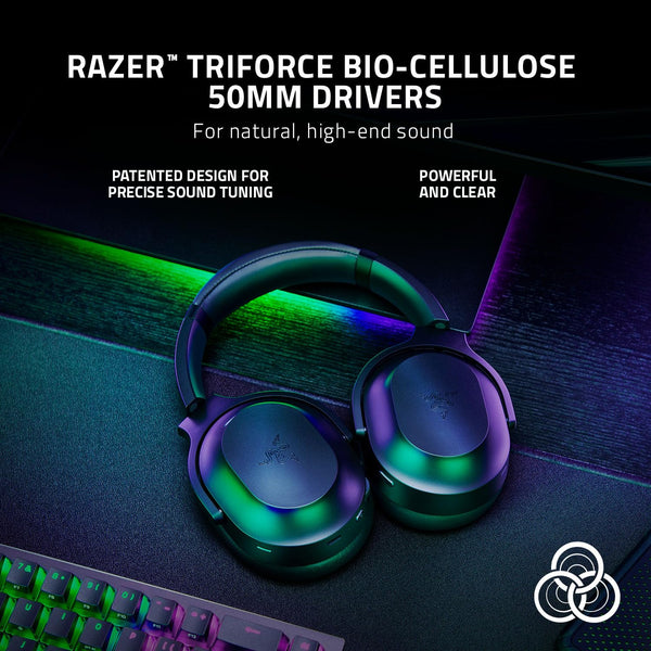 Razer Barracuda X - Wireless Multi-platform Gaming and Mobile Headset (SmartSwitch Dual Wireless, Ergonomic Design, TriForce 40 mm, Cardioid Mic, On-Headset Controls, 50h Battery USB-C) Black