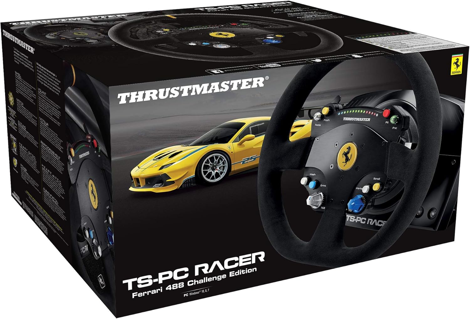 Thrustmaster TS-PC Racer Ferrari 488 Challenge Edition - High-Performance Racing Wheel with Force Feedback for PC